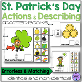 St. Patrick's Day Adapted Books Actions and Describing Spe