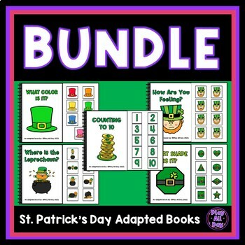 Preview of St. Patrick’s Day Adapted Books BUNDLE | Interactive Books
