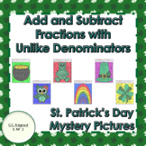 St. Patrick's Day Add and Subtract Fractions with Unlike D
