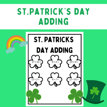 Preview of St. Patrick's Day Adding Worksheet Freebie