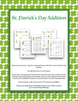 Preview of St. Patrick's Day Math (Addition)