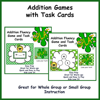 Preview of St Patrick's Day Addition Fluency Games and Activities Bundle