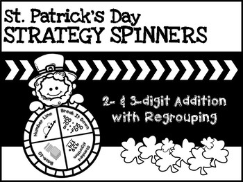 Preview of St. Patrick's Day Addition Strategy Spinners