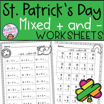 Preview of St. Patrick's Day Addition and Subtraction
