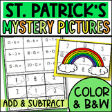 St. Patty's Day Addition & Subtraction Worksheets Mystery 