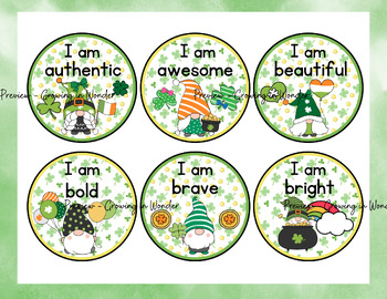 Preview of St. Patrick's Day Affirmation Station, Growth Mindset Bulletin Board
