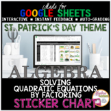 St. Patrick's Day Algebra Math Solving Quadratics by Facto
