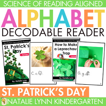 Preview of St. Patrick's Day Alphabet Decodable Readers Preschool Pre-K Kindergarten Books