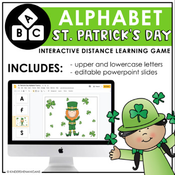 Preview of St. Patrick's Day | Alphabet Fluency Distance Learning Game