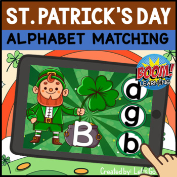 Preview of St. Patrick's Day Alphabet Letters - Boom Cards Distance Learning