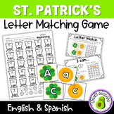 St. Patrick's Day Alphabet Letters Matching Game Cards, En