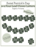St. Patrick's Day Alphabet Lowercase Letters| Digital & Pr
