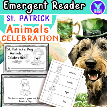 Preview of St. Patrick's Day - Animals Celebration Emergent Reader ELA Activities NO PREP