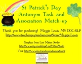 St. Patrick's Day Antonyms and Association Match-up