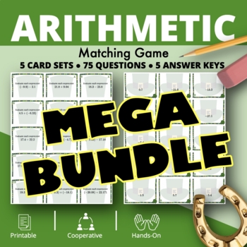 Preview of St. Patrick's Day | Arithmetic BUNDLE: Matching Games