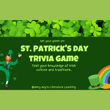 Preview of St. Patrick's Day Around the World Trivia Game Middle & High School 6-12