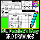 St. Patrick's Day Art Grid Drawings, Art Activity Workshee