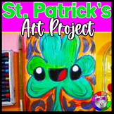St. Patrick's Day Art Lesson Plan, Shamrock Artwork for K,