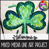 St. Patrick's Day Art Lesson, Shamrock Line Art Project Ac