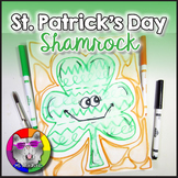 St. Patrick's Day Art Lesson, Shamrock Line Art Project Ac