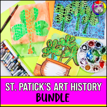 Preview of St. Patrick's Day Art Lessons, Art History Art Project Activity Bundle