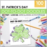 St. Patrick's Day Articulation Dot-to-Dot Doodle Pages | S