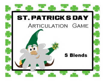 Preview of St. Patrick's Day Articulation Game: S Blends