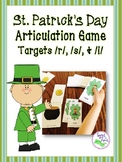 St. Patrick's Day Articulation Game (Targets R, S, & L)