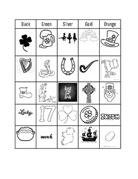 Preview of St. Patrick's Day BINGO!