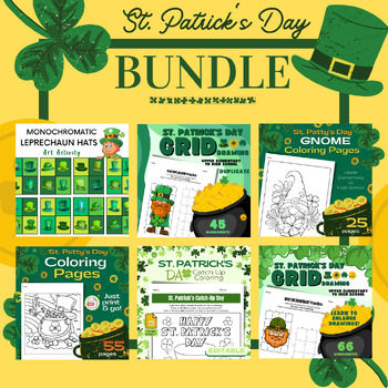 Preview of St. Patrick's Day BUNDLE | Art | Drawing | ASB Activity | Spirit Point Contest