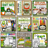 St. Patrick's Day BUNDLE  |  Math Literacy Centers, Hats, 