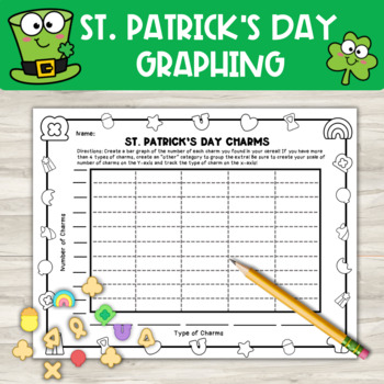 Preview of St. Patrick's Day Bar Graphs | Math Center Stations Graphing for 2nd & 3rd Grade