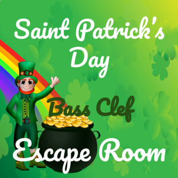 Preview of St. Patrick's Day- Bass Clef Virtual Music Escape Room