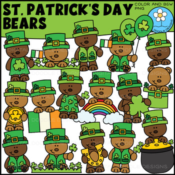 Preview of St. Patrick's Day Bears Clipart