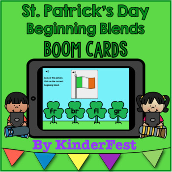 Preview of St. Patrick's Day Beginning Blends - Boom Cards