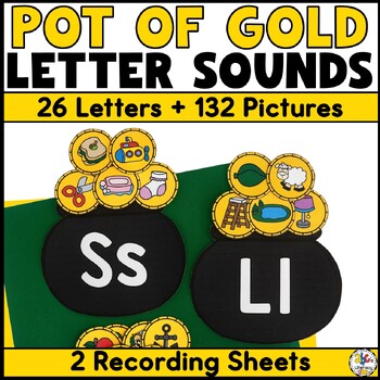 Preview of St. Patrick's Day Beginning Sound Picture Sorts - Letter Sounds Recognition
