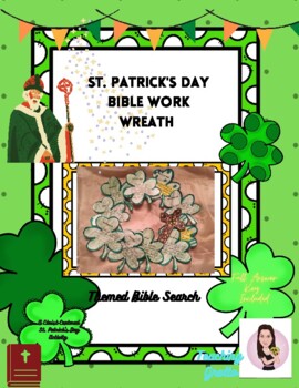 Preview of St. Patrick's Day Bible Work Wreath. Print And Go.