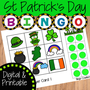 Preview of St Patrick's Day Bingo Game Digital and Printable