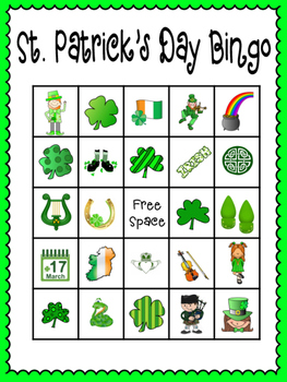 Preview of St. Patrick's Day Bingo (30 completely different cards & calling cards included)