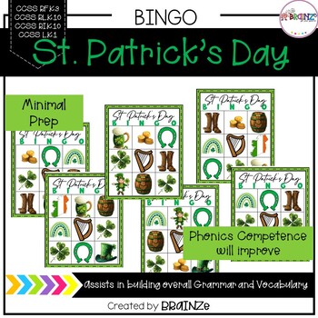 Preview of St. Patrick's Day Bingo Activity Game | 30 Individual Boards