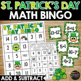 St. Patrick's Day Bingo Addition and Subtraction Math Bing