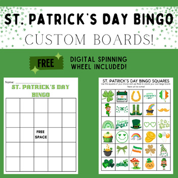 Preview of St. Patrick's Day Bingo: Custom Boards!