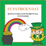 St. Patrick's Day Bingo Game and Word Wall