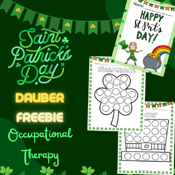 Preview of St. Patrick's Day Bingo Maker Dauber Occupational Therapy (OT) Freebie