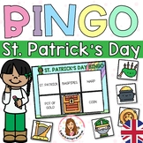 St. Patrick's Day Bingo. Words Vocabulary. Reader Game. March