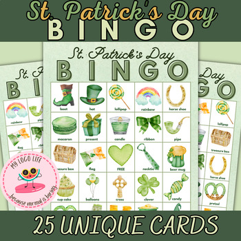 Preview of St. Patrick's Day Bingo game activity.