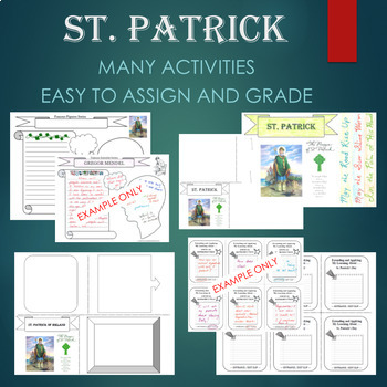Preview of St. Patrick's Day Biography Graphic Organizer Flipbook Journal Research BUNDLE
