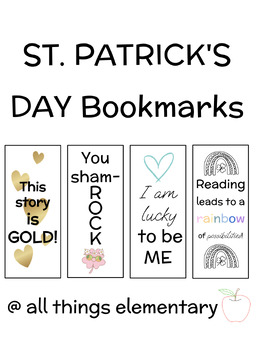 Preview of St. Patrick's Day Bookmarks