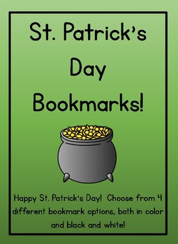 Preview of St. Patrick's Day Bookmarks