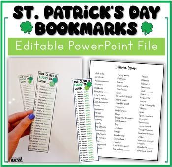 Preview of St. Patrick's Day Bookmarks We are a Lucky Class Gift